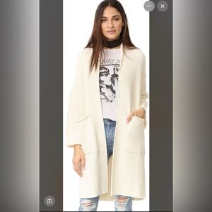 Free People By The Campfire Cardigan size Medium Cream/Ivory